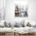 thumbnail image 4 of Designart City Street Illustration - Cityscape Throw Pillow - 12x20, 4 of 5