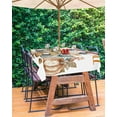 thumbnail image 2 of Fall Squirrel Outdoor Tablecloth - 54x80 Inch Rectangle Table Cover, Thanksgiving Pumpkins Maple Leaf Rustic Waterproof Outdoor Table Cloth with Umbrella Hole & Zipper for Picnic/Patio, 2 of 5