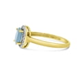 thumbnail image 4 of 14k Yellow Gold Oval Aquamarine And Diamond Ring, 4 of 6