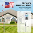 thumbnail image 3 of VEVOR 30FT Telescopic Flagpole Kit Heavy Duty Aluminum Flag Pole Silver, 3 of 9