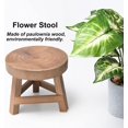 thumbnail image 3 of Taburete de madera mini reforzado versátil para jardines y salas de estar, diseño elegante y funcional, soporte de madera maciza de alta calidad para uso en interiores y exteriores (soporte, 3 of 5
