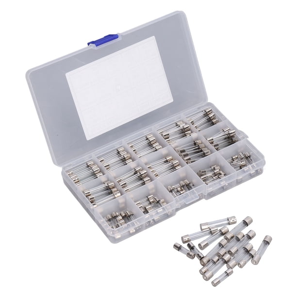 Fusibles, 150 piezas Fusibles de vidrio Fusibles de vidrio de aleación Fusible de tubo Kit surtido Grado profesional