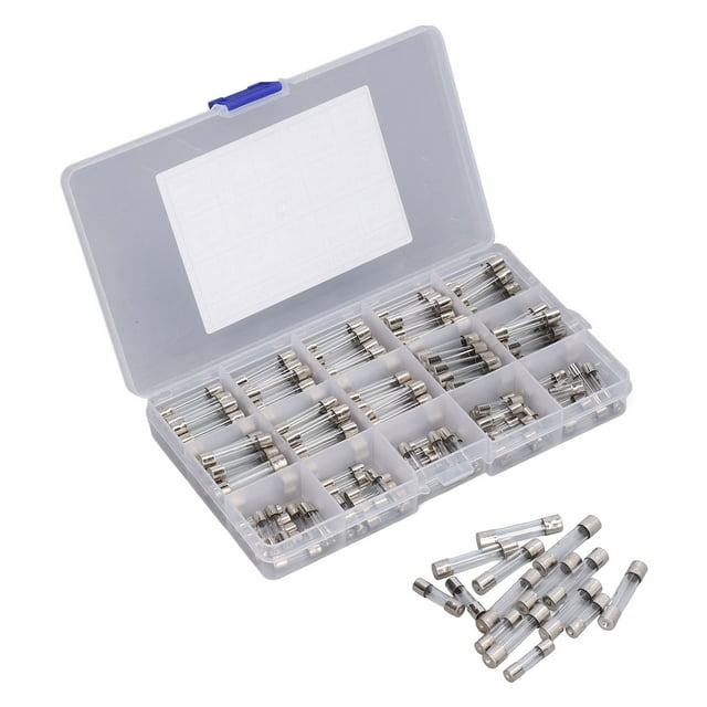 Fusibles, 150 piezas Fusibles de vidrio Fusibles de vidrio de aleación Fusible de tubo Kit surtido Grado profesional