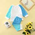 thumbnail image 5 of Otqutp Toddler Girls Boys Winter Long Sleeve Pullover Tops Long Pants 2PCS Outfits Clothes Set for Baby Clothes Cotton Underwear Set for 0-13 Years(Blue-A,12-13 Years), 5 of 6