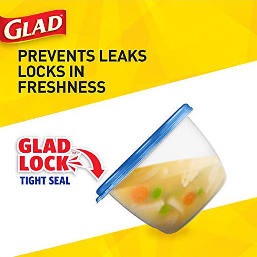Glad Family Variety Pack Food Storage Containers, Variety-12 Count`, Clear