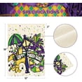 thumbnail image 5 of Jbralid Happy Mardi Gras Masquerade Mask Fleur de Lis Umbrella Garden Flag Vertical Double Sided, Holiday Party Mardi Gras Bead Lamp Yard Outdoor Decoration 12x18 Inch, 5 of 6
