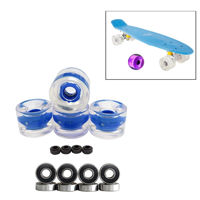 Ruedas de monopatín perfecl iluminadas 70mm 4 Uds Azul 78A