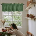 thumbnail image 5 of Dark Green Valances for Windows Farmhouse Kitchen Curtains Valances Rod Pocket Valance Curtains for Kitchen Windows Vintage Country Farmhouse Minimalist Color Window Valances for Bathroom 42"x18", 5 of 6
