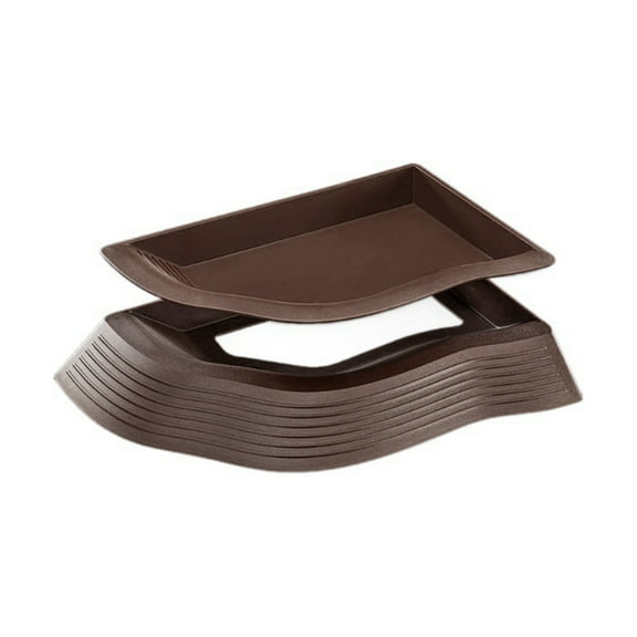 Reptile Feeding Bowl with Ramps Tortoise Water Food Dish Bathing Pool Aquariums Decoration for Turtles Bearded Dragon