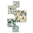 thumbnail image 3 of Designart "Cool Grey Blue Floral Sleekness" Floral Wall Art Set Of 5 - White Cottage For Bedroom Wall Art Set, 3 of 6