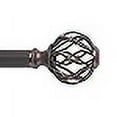thumbnail image 3 of SnugSet | Quick Easy Installation | No Tools Option | 72"-144" Adjustable | 1" Dia. Durable Steel Rod | 4 Brackets Included | Supports Heavy Fabrics |Bronze Cage Ball Finial, 3 of 4