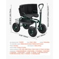thumbnail image 6 of VEVOR Garden Seat with Wheels, Rolling Garden Stool with Height Adjustable & 360° Swivel Seat, 400lbs Weight Capacity, Gardening Cart Bench, Ergonomic Backrest & Tool Storage,for Garden,Yard,Patio, 6 of 9