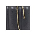 thumbnail image 3 of Rave 17 Inch Planter Pumpkin Like Shape and Rope Details Black Resin, 3 of 5
