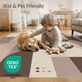 thumbnail image 4 of ODIKA 9'x12' Beige Ombre Neutral Geometric Washable Area Rug Contemporary Modernist Architectural Blocks Curved Minimalist Non-Shedding, Easy Care for Master Suite, California King, Under Bed, 4 of 7