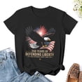 thumbnail image 3 of USA 250th Anniversary Women’s Short Sleeve Cotton T-Shirt HD Graphic Printed Tee Casual Crew Neck Top XL, 3 of 7