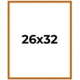 thumbnail image 2 of 26x32 Honey Brown Real Wood Picture Frame Width 0.75 inches | Interior Frame Depth 0.5 inches |, 2 of 8