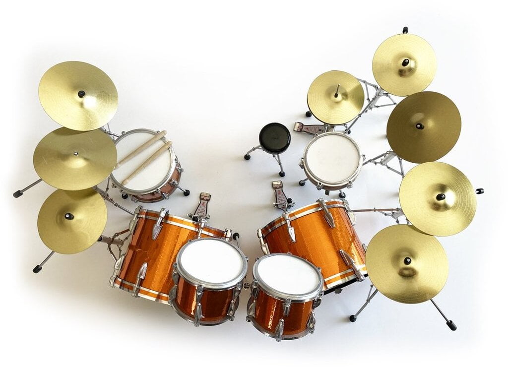 Lars Ulrich Metallica Tama Magnetic Orange 1:4 Scale Miniature Drum Kit Collectible