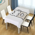 thumbnail image 4 of Yayeee Tablecloths 54" x 72" Rectangle Wrinkle Resistant Party Table Cover, Beige Chubby Cat, 4 of 8