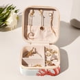 thumbnail image 6 of Coral Travel Portable Square Jewelry Box Organizer for Rings, Earrings, Necklaces, Bracelets, etc. for Girls and Women, 6 of 6