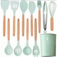 thumbnail image 2 of 12 Pcs Kitchen Utensil Set With Holder, Spatula, Whisk, Tongs, Spoons White, 2 of 3