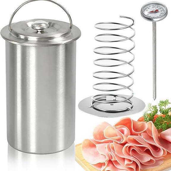 FENGGHAO 304 Stainless Steel Meat Ham Maker Homemade Lunch Meat Press Cooking Tool for Pressure Cookers Pork Beef Fish Poultry