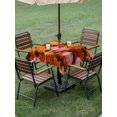 thumbnail image 3 of Outdoor Tablecloth with Umbrella Hole and Zipper, Pink Pumpkin Fall Square Table Cloth 60x60 Inch Waterproof Tablecloth, Thanksgiving Maple Leaves Farmhouse Picnic Table Cover for Patio Camping, 3 of 7