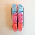 thumbnail image 3 of slippers rack Multi-layer Shoes Rack Wall Mount Slippers Hanging Shelf Slipper Storage Organizer (Black), 3 of 6