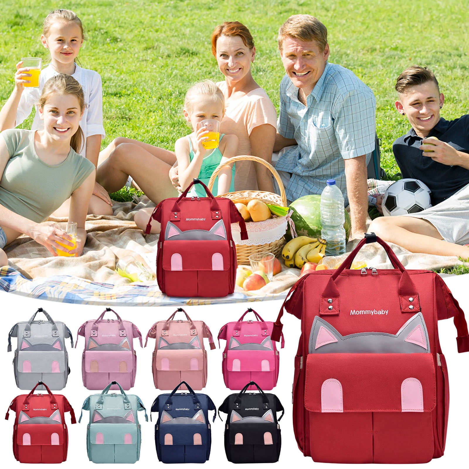 Diaper Bag Backpack for Women Large Capacity with Insulated Pockets Multifunctional Diaper Bags For Baby Girl Boy Waterproof Baby Bags For Mama Maternity Travel Bag