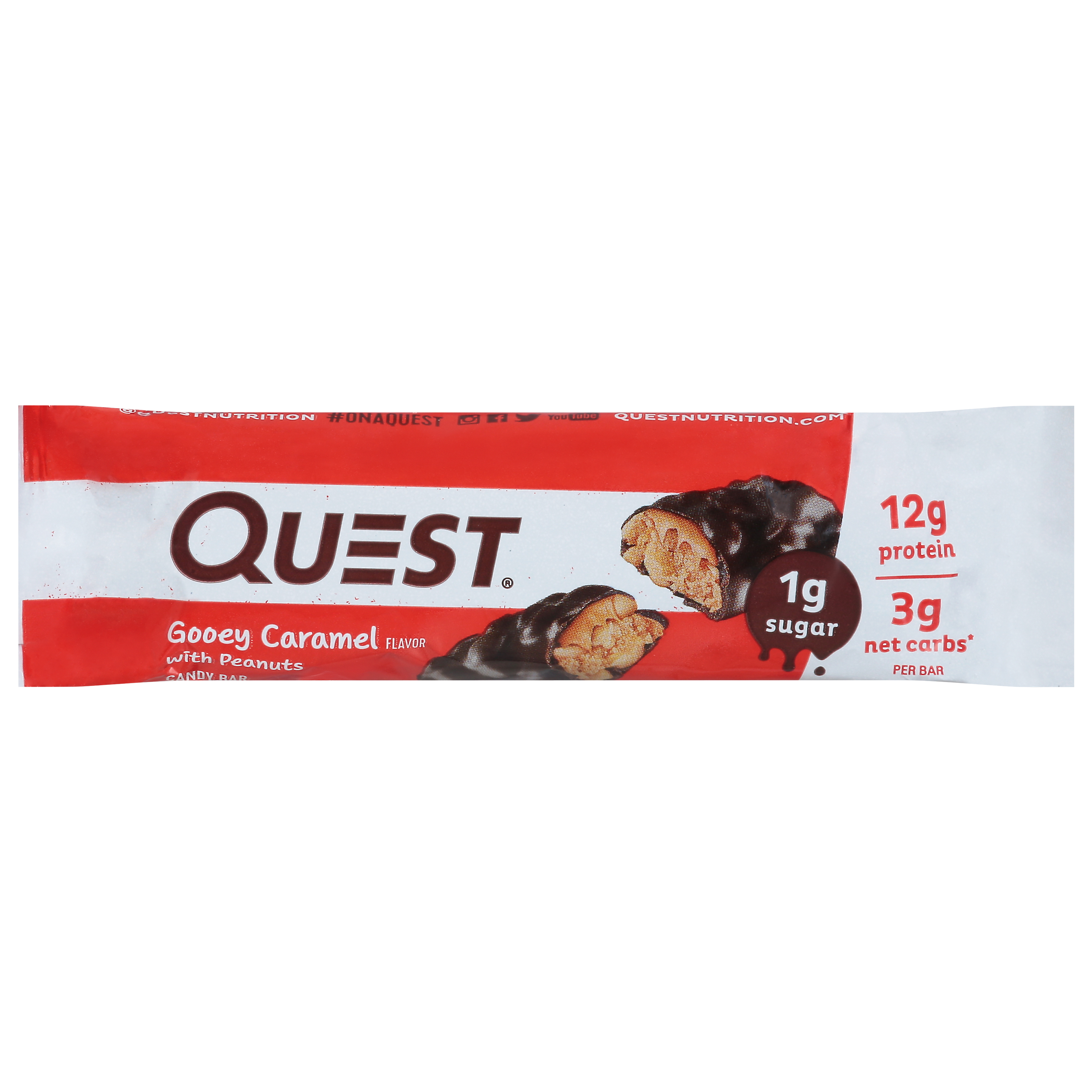 Quest Bar Low Carb - Gooey Caramel With Peanuts Candy Bar 1.84 Oz