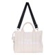 thumbnail image 5 of Bolsa bandolera de lona con estampado de letras de hombro para mujer de viaje de arte simple (beige) Ehuebsd Para Estrenar, 5 of 9