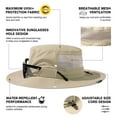 thumbnail image 6 of TOP-EX Men's Waterproof Bucket Sun Hat - Wide Brim UV Protection SPF Boonie Cap for Hiking Fishing Beach Safari - Beige M/L, 6 of 9