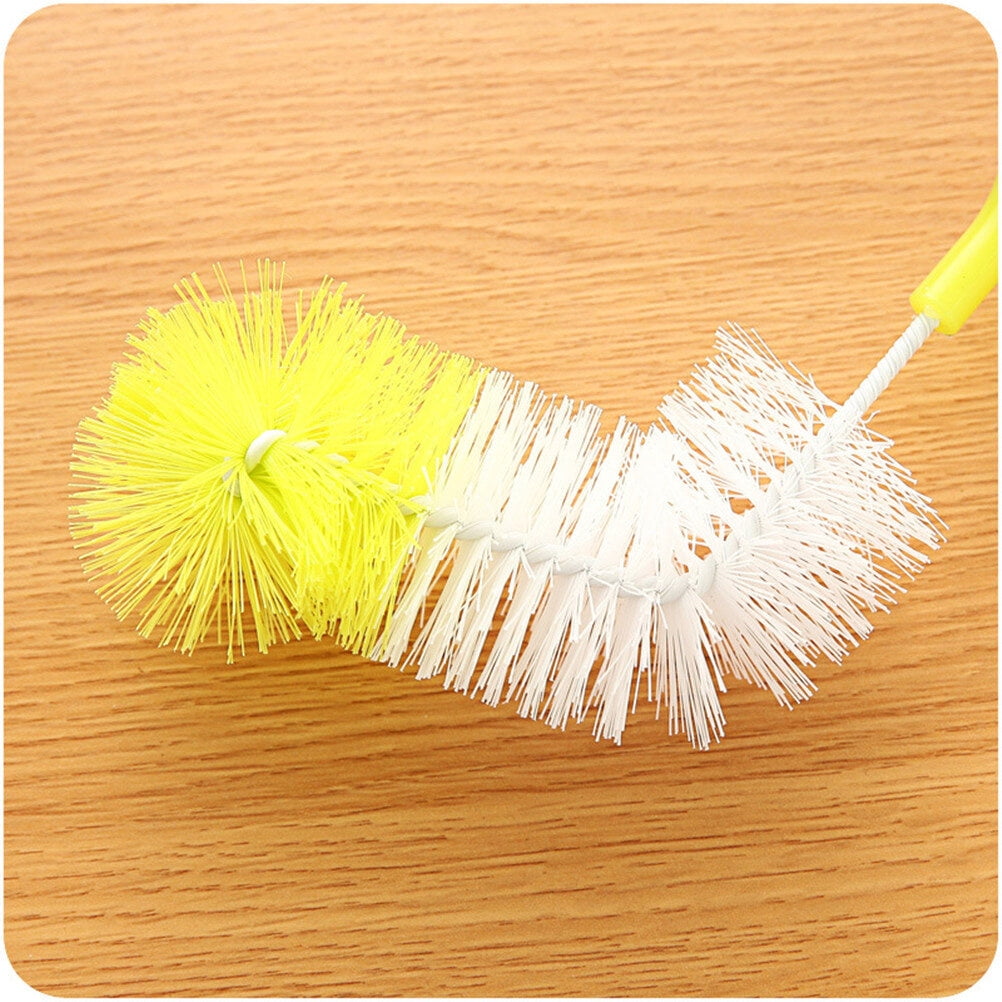 Masteelf Nylon Bottle Brush with Long Handle for Cleaning Baby Bottles Mugs Wine Glasses 2pcs Assorted Color