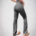 thumbnail image 7 of Fnooota Flare Pants for Women, Casual Athletic Elastic Waist Stretchy Work Pants Dark Gray Size 2XL, 7 of 7