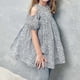thumbnail image 2 of Vestido informal de fiesta con hombros descubiertos y estampado de leopardo para niña, 2 of 7