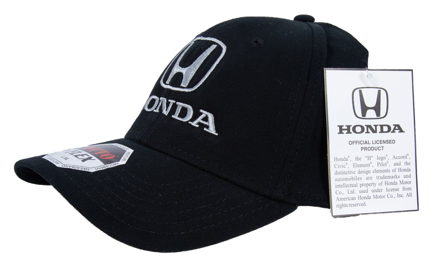 Honda Black Brushed Flex Adult Hat - L/XL