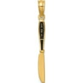 thumbnail image 4 of 14K Yellow Gold With Black Enamel 3-D Table Knife Charm (20.95 X 2.25) Made In United States k7016, 4 of 5