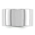 thumbnail image 2 of 10k White Gold 12mm Lightweight Flat Wedding Band Size 5.5, 2 of 4