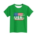 thumbnail image 4 of UQJfacai USA T Shirt Boys Girls Patriotic American Flag Tees Tops Kids Short Sleeve Crewneck July 4th T-Shirt 3-15 Years, 4 of 6