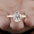 thumbnail image 6 of Cora Jewellery Tulip Basket 3CT Oval Moissanite Solitaire Engagement Ring For Women, 10K Rose Gold, 6 of 8