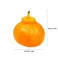 thumbnail image 3 of Tangerine Crunchy Squishy Toy, Orange Fruit Stress Ball with Green Stem, Crunchy Sound Fidget Toy, Stress Relief Sensory Toy for Kids Adults, Desk Decor Gift, 3 of 6