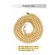thumbnail image 2 of 1 collar elegante para hombre, de acero inoxidable, chapado en oro cubano, con cadena de eslabones (dorado)., 2 of 5