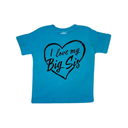 

Inktastic I Love My Big Sis in Black Chalk Heart Gift Toddler Boy or Toddler Girl T-Shirt