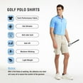 thumbnail image 5 of Pro X Gear Men's Premium Golf Polo – Silky Tech Nylon, Cooling, UV-Resistant, Quick-Dry Athletic Shirt for Golf, Tennis, and Casual Wear Sky Blue Large, 5 of 7