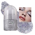 thumbnail image 1 of Sombra de ojos en gel con purpurina plateada y blanca perlada de 25 ml, para cuerpo, rostro, brillo, iluminación, arte, destellos, crema con lentejuelas, decoración para festivales y fiestas, 1 of 5