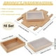 thumbnail image 2 of Caja de regalo Kraft de 16 piezas con cajón, tapa de plástico translúcido y ventana de PVC esmerilado, ideal para empaquetar joyas y regalos de boda. Medidas: 5,4 x 3,8 x 1 pulgadas., 2 of 9