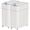 White, variant on Motion Sensor Trash Can Bathroom Automatic Touchless Lid - Sensor Garbage Can - Bathroom, Bedroom, Kitchen, Laundry Room, Small Spaces - Compact Smart Trash Bin - White with Gold Edge, 1Pack