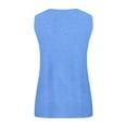 thumbnail image 6 of QWERTYU Summer Tank Tops for Women Loose Trendy with Button Women's Sleeveless Shirts Women's Tunic Tops for Leggings Clearance Plus Size Light Blue 5X, 6 of 6