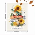 thumbnail image 3 of Qisvanset Cute Frog Mushroom Sunflower Canvas Wall Art 15.75x11.81 Inches, 3 of 8