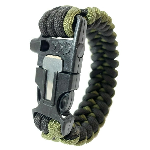 Nutravicity Paracord Emergency 3in1 Survival Bracelet - Green and