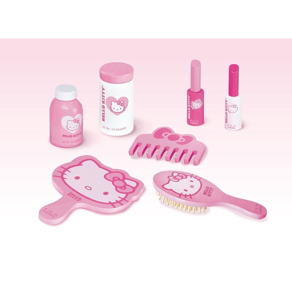 Set de tocador Hello Kitty de madera con labiales y perfume